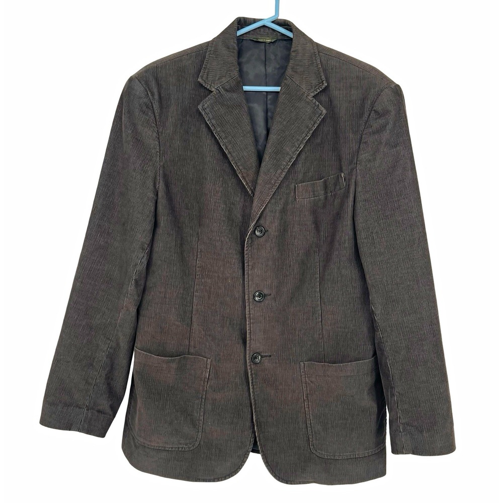 Eddie Bauer Men's Corduroy Blazer M Brown Cotton Sport Coat 3 Button Classic